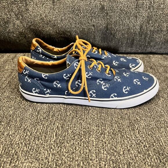 GH Bass Boat Shoes Womens Sz 8M Navigate Anchor Blue Sneakers Casual Nautical - Picture 4 of 11